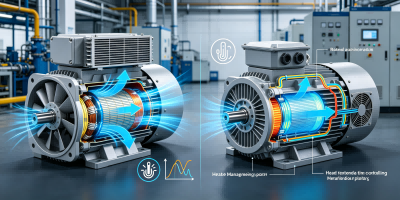 Electric motor cooling methods including IC411 and IC416 cooling systems