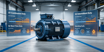 Electric motor duty classes S1 S2 S3 operating modes and duty cycle guide