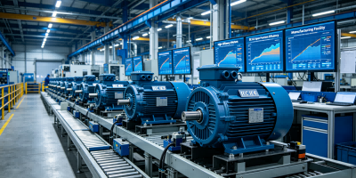 IE3 and IE4 high efficiency industrial motors for energy saving applications