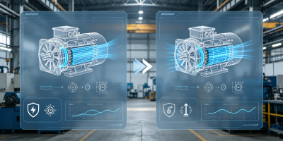 TEFC vs ODP motors comparison showing industrial motor enclosure types