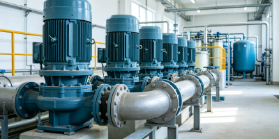 Water treatment motors for industrial pumps and wastewater systems